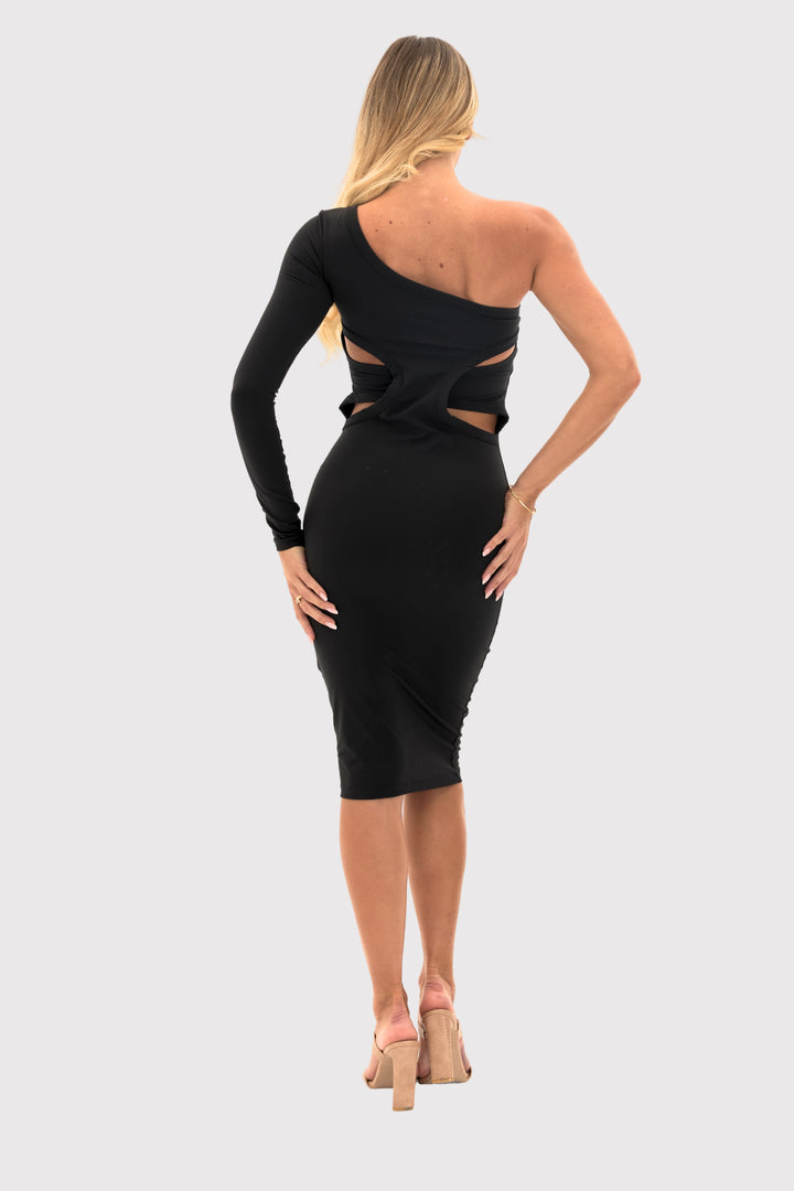 Asymmetrical Midi Dress