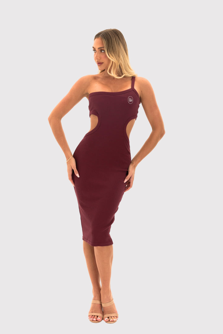 One Shoulder Midi Dress