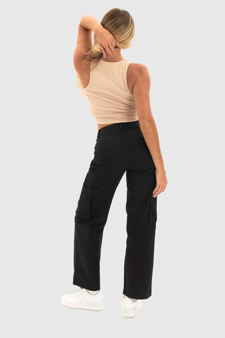 Velura™ Sculpt‑Rib High-Rise Cropped Tank Top