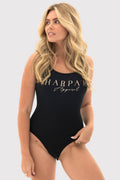 Bodyluxe™ Scoop Neck Ribbed High-Cut Tank Bodysuit