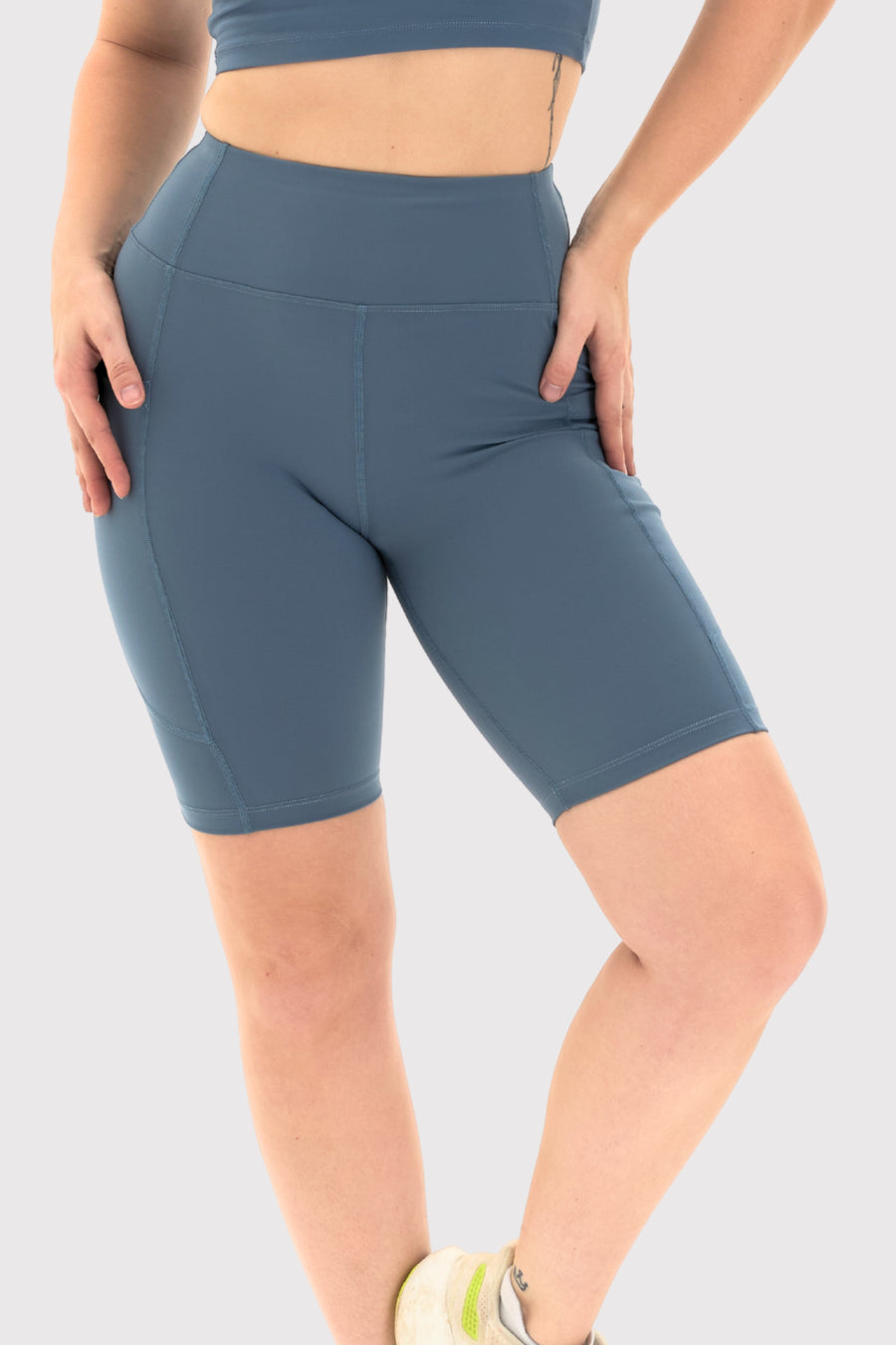 High-Rise Biker Short with Pockets