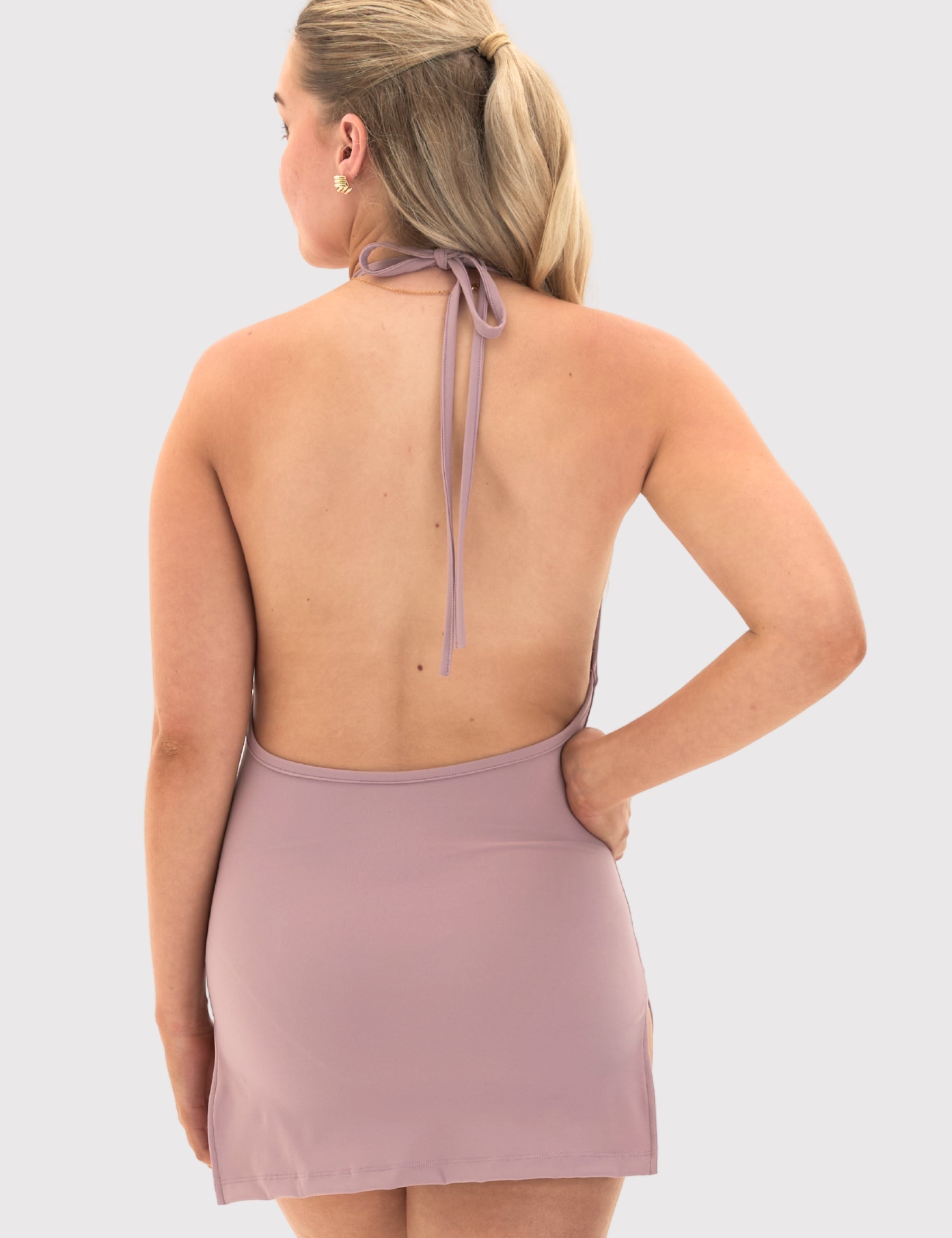 Cowl Neck Halter Dress