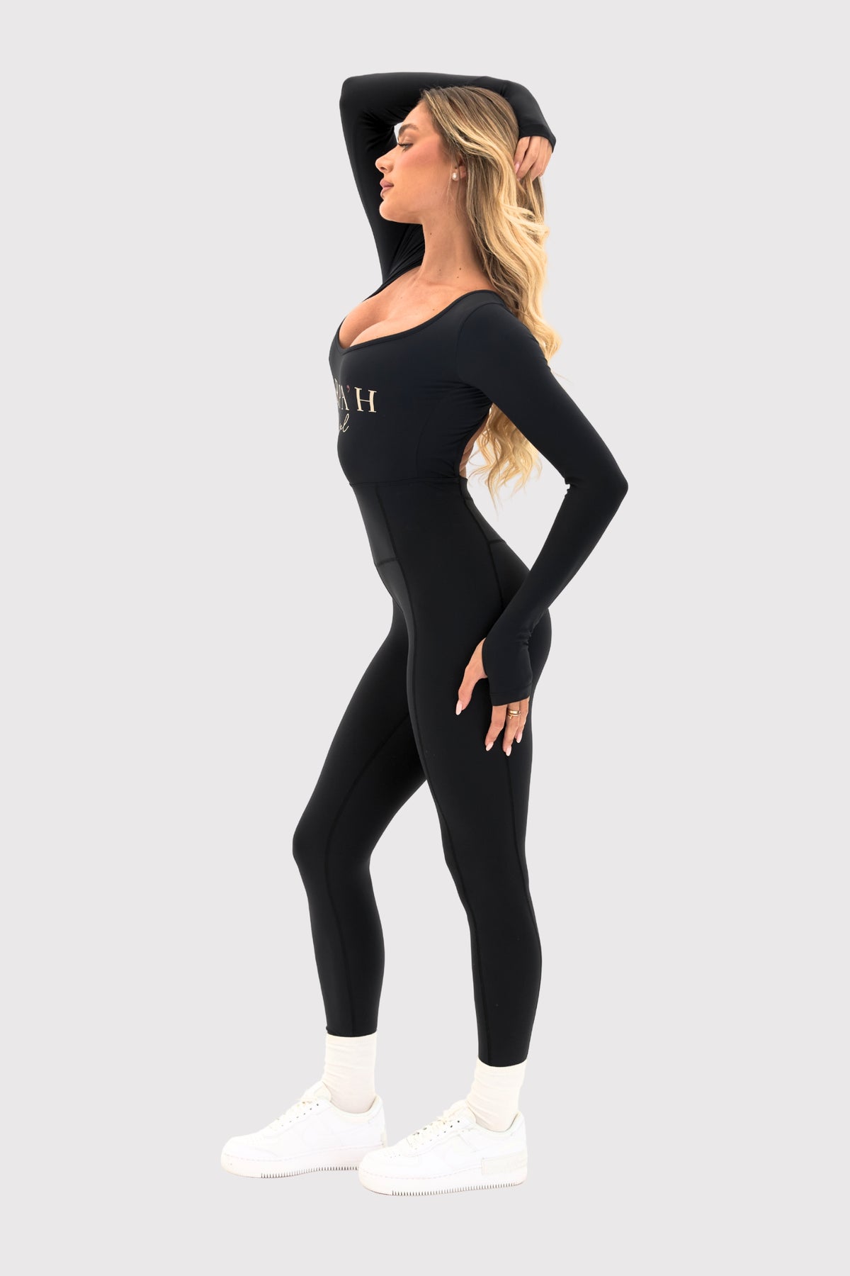 Flexara™ Long-Sleeve Full Length Jumpsuit