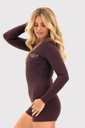 RibLuxe™ Scoop Back Cutout Long-Sleeve Bodysuit