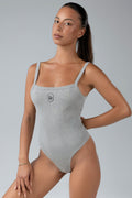 RibLuxe™ Sculpt Ribbed High-Cut Square Neck Cami Bodysuit