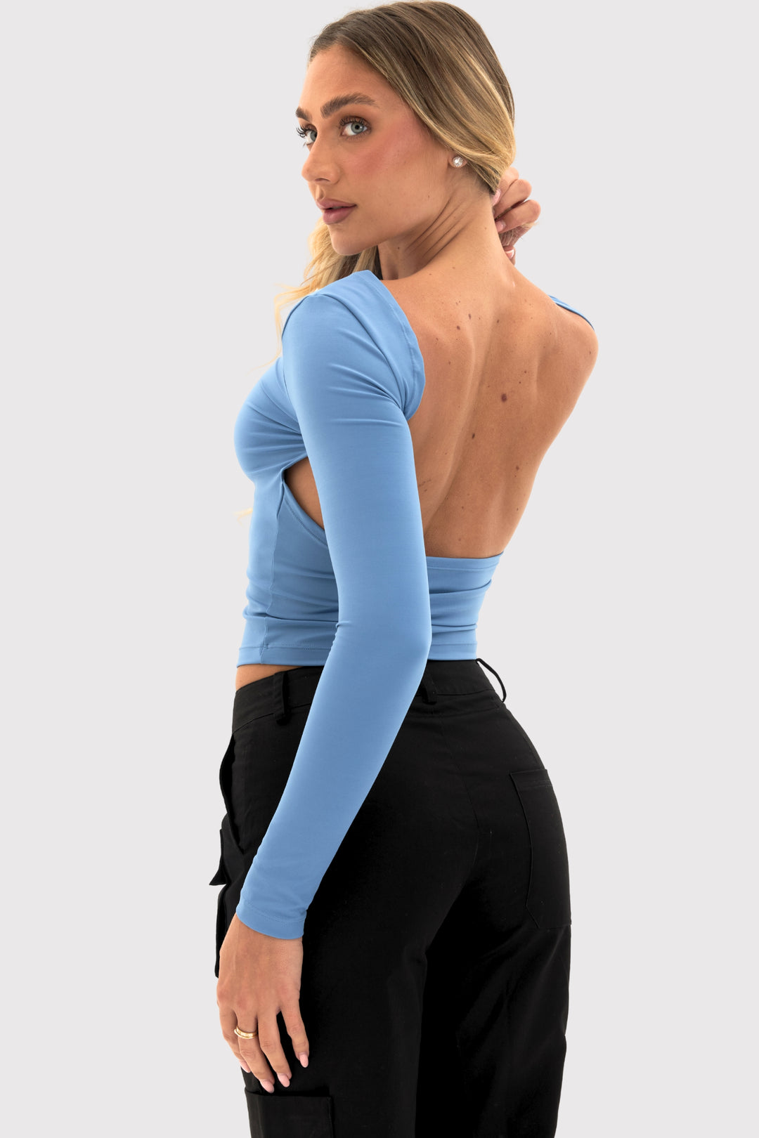 long sleeve crop top